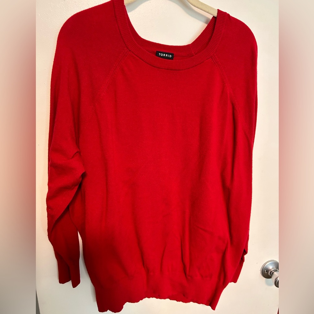 Classic sweater in red from Torrid